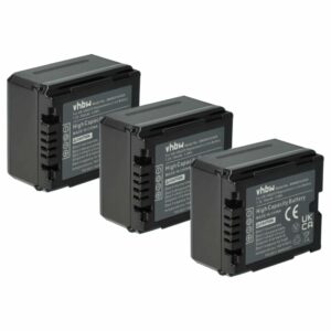 Bateria vhbw 3x para Câmaras Panasonic VW-VBG070, DMW-BLA13E, DMW-BLA13, VW-VBG130 - 700 mAh 7.2V Li-Ion