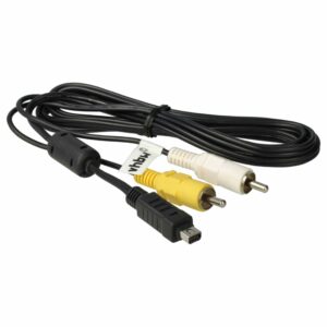 Cabo AV vhbw para Câmaras Olympus (substitui CB-USB5, CB-USB6, CB-USB8) - 150 cm