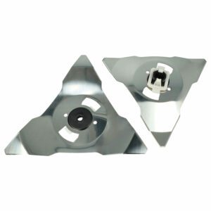 2x Lâmina de Substituição para Cortadores de Relva MTD MRK7003A, MRK6101A - Aço Inoxidável Prateado