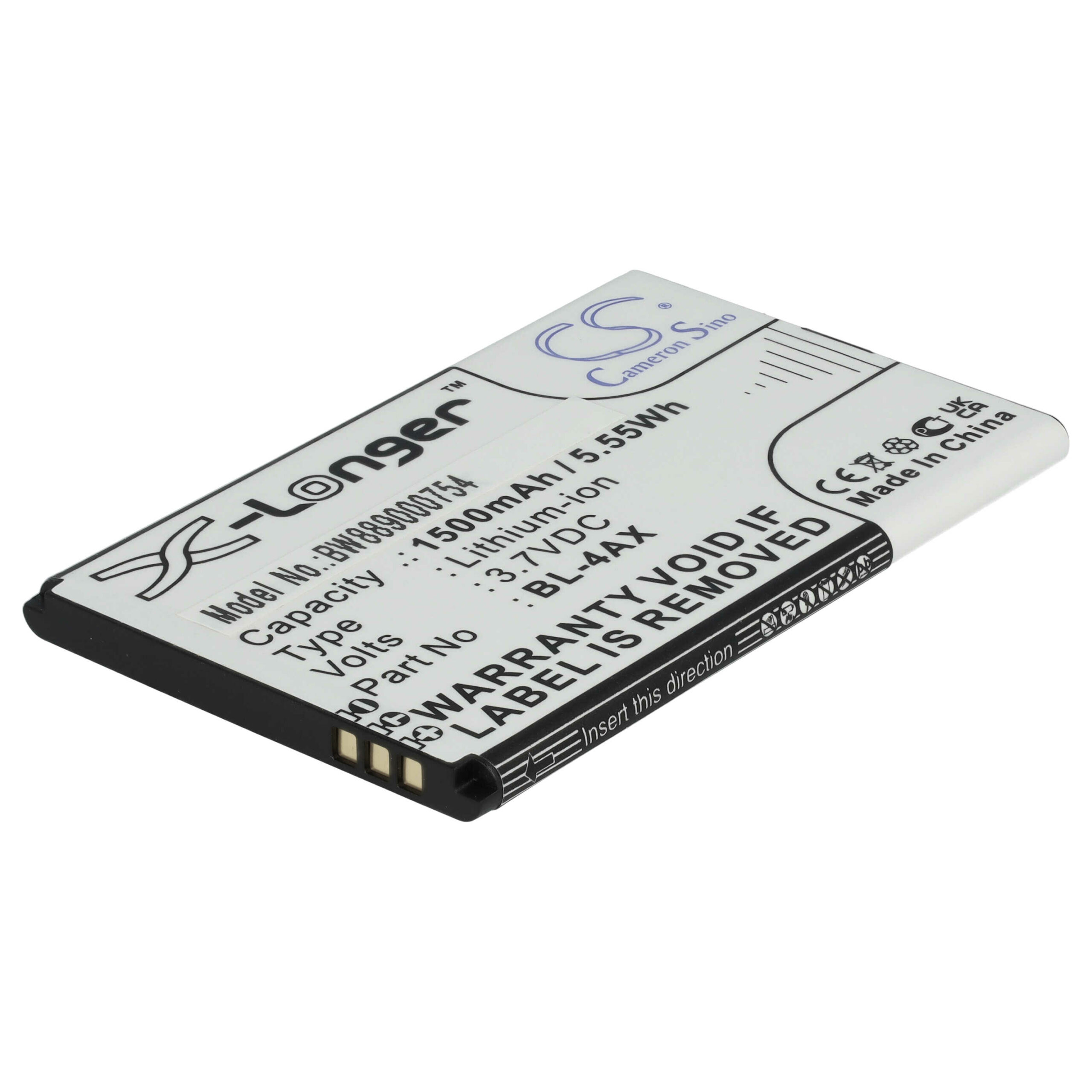 Bateria vhbw para Nokia BL-4AX, BL-4XL - 1500 mAh 3.7 V Li-Ion - Image 3