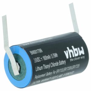 Bateria de substituição vhbw para Maxell ER17/33 - 1600 mAh 3.6 V Li-MnO2