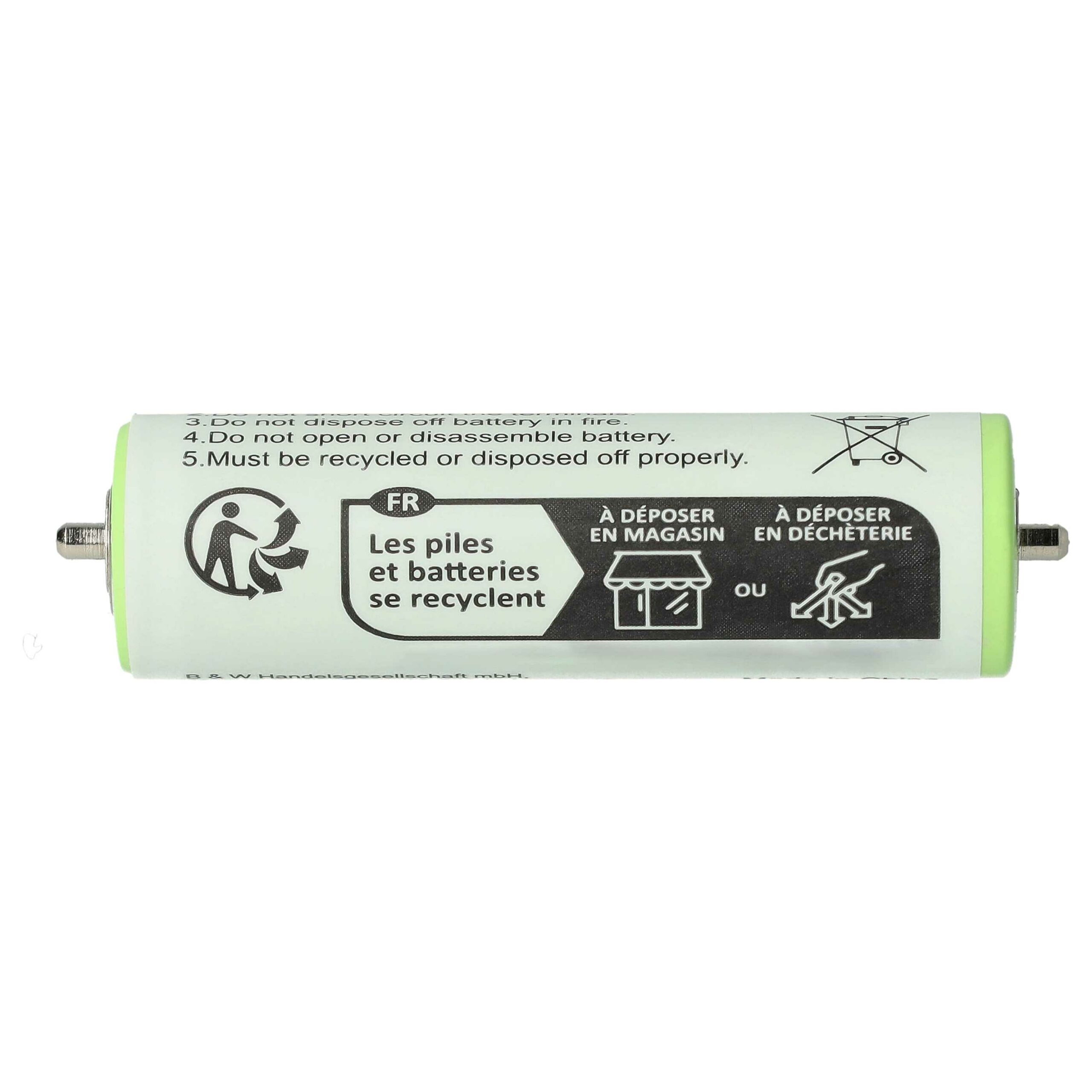 Bateria para Máquina de Barbear Braun compatível com 67030923, HR-AAUV, 7030923, 67030834, 67030165 - 1800 mAh 1.2 V NiMH - Image 2