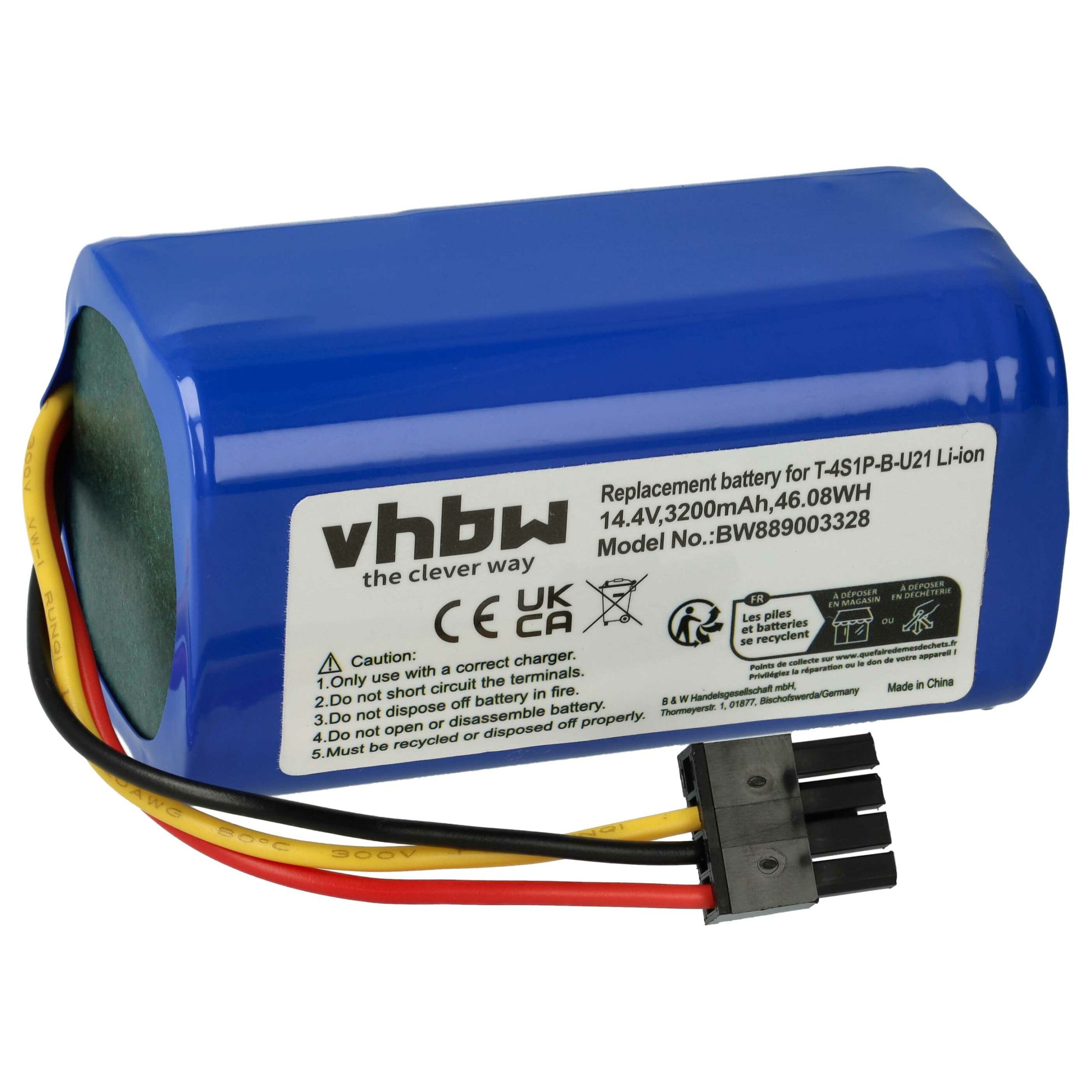 Bateria vhbw para Proscenic T-4S1P-B-U21 - 3200mAh, 14.4V, Li-Ion
