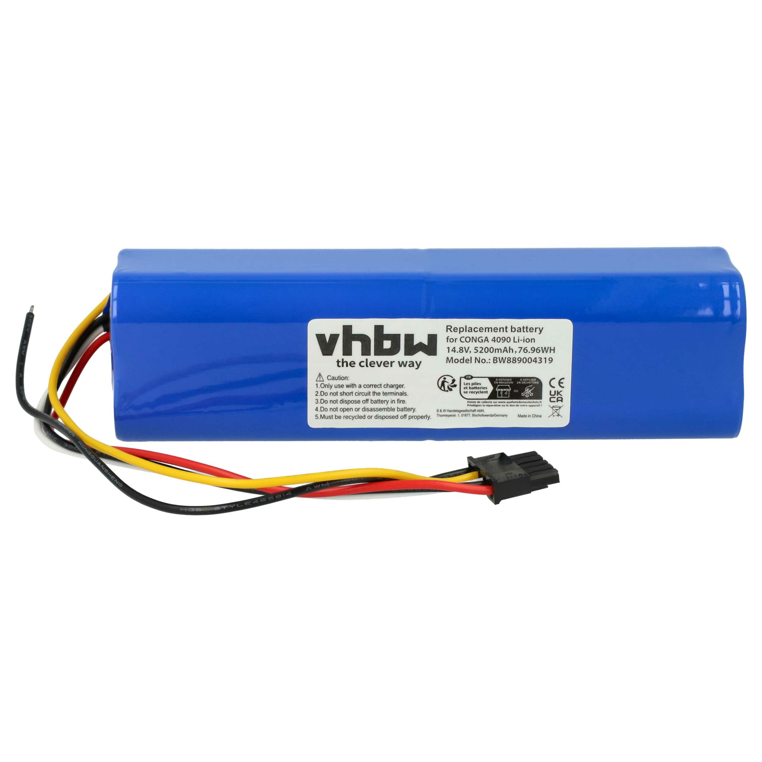 Bateria vhbw 5200mAh 14.8V Li-Ion para Cecotec 49CE5402, 80694 - Image 3