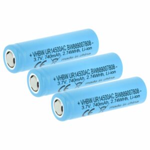 Bateria vhbw para Escova Dentes Braun 81728497 - 740mAh, 3.7V (Pack 3x)
