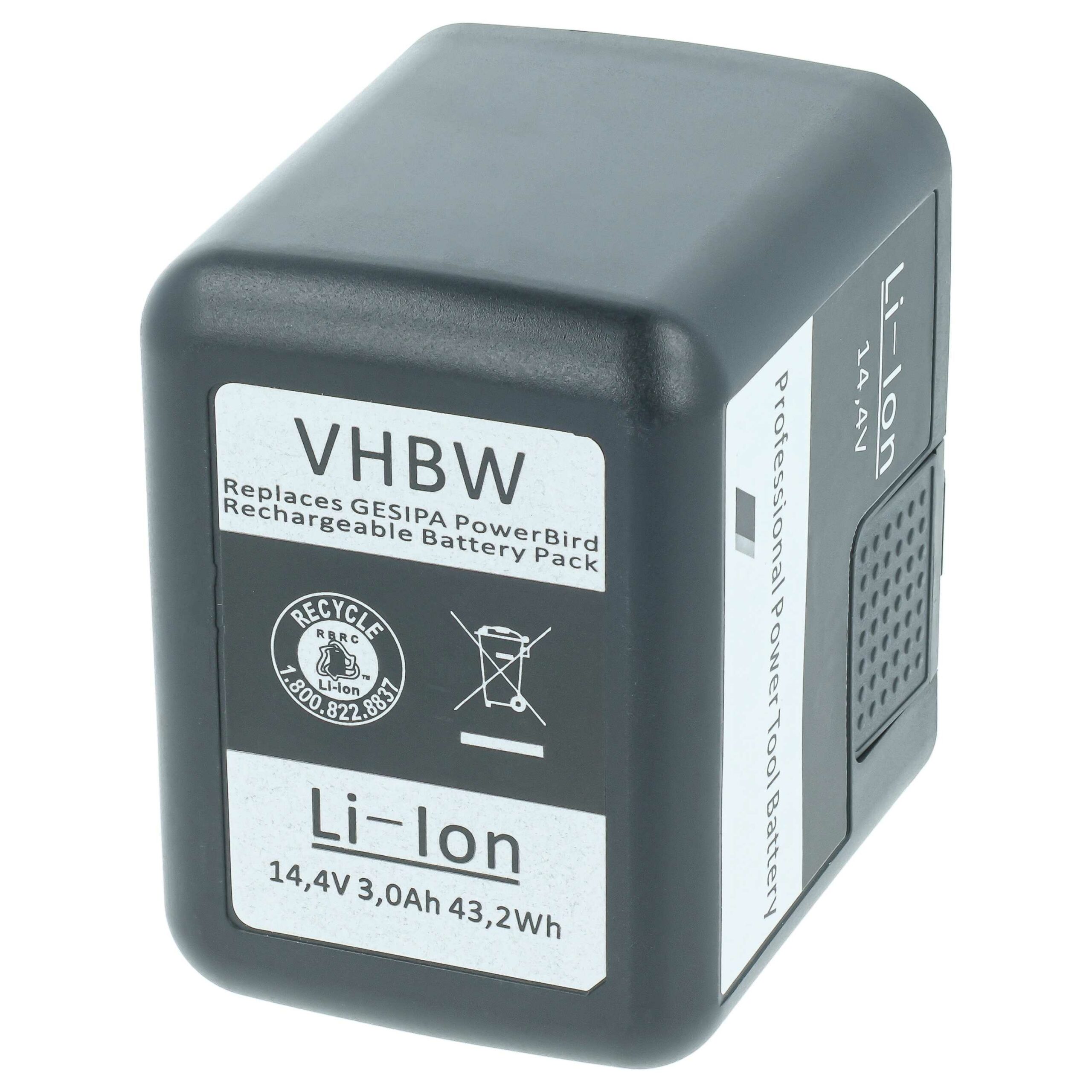 Bateria vhbw 14.4V 3000mAh Li-Ion para Pistola de Rebites Gesipa 7251045, 7251049 - Image 3