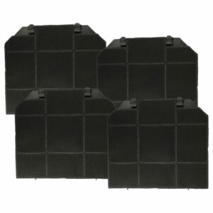4x Filtro de Carvão Ativado Substituição para AEG EFF72 / Neff - 26,5 x 23,5 x 1,5 cm