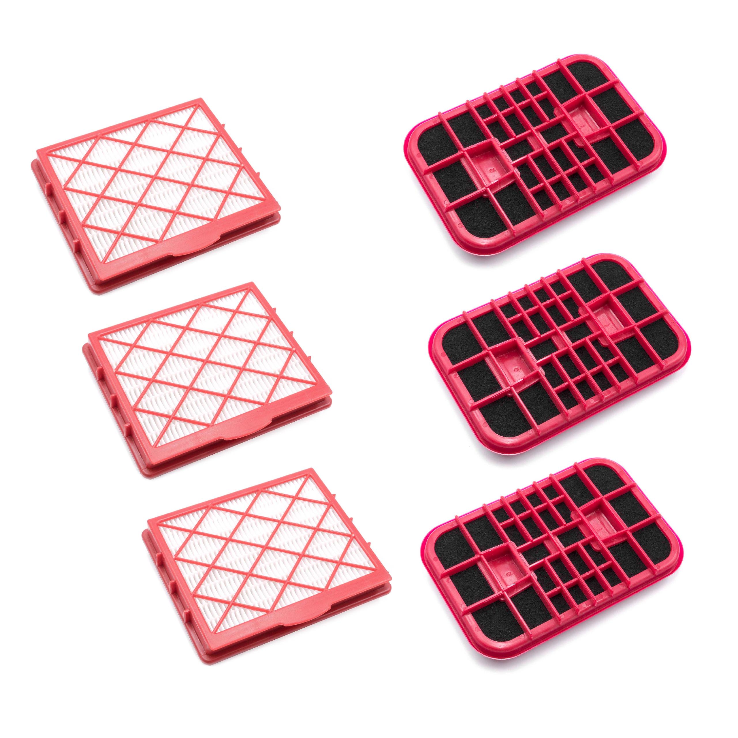 Conjunto de 3 Filtros para Aspirador Lux, Electrolux 1 Classic - Filtros de Carvão Ativo e EPA