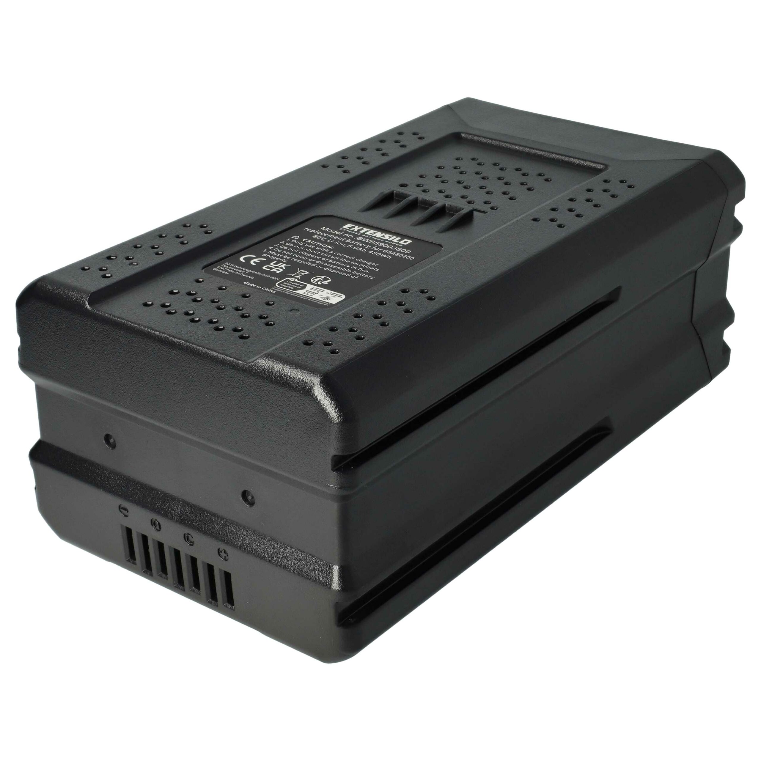 Bateria EXTENSILO compatível com Greenworks 2901307, 2901302, 2902407, 2901207 - 6000 mAh, 80 V, Li-Ion