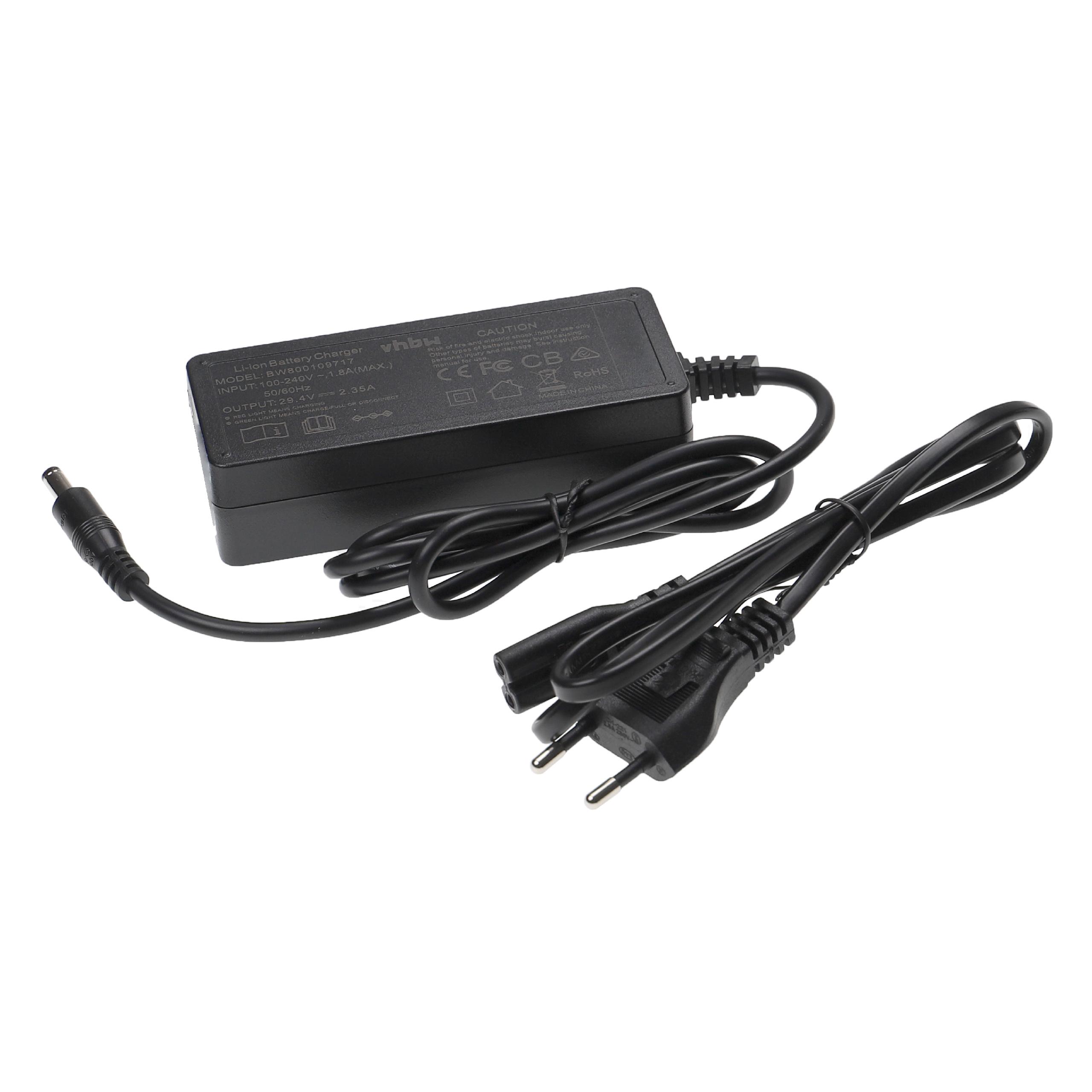 Carregador para Bateria de E-Bike 24 V - Ficha Redonda, 2.35 A vhbw - Image 2