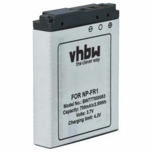 Bateria compatível com Sony NP-FR1 - 700mAh, 3.6V, Li-Ion