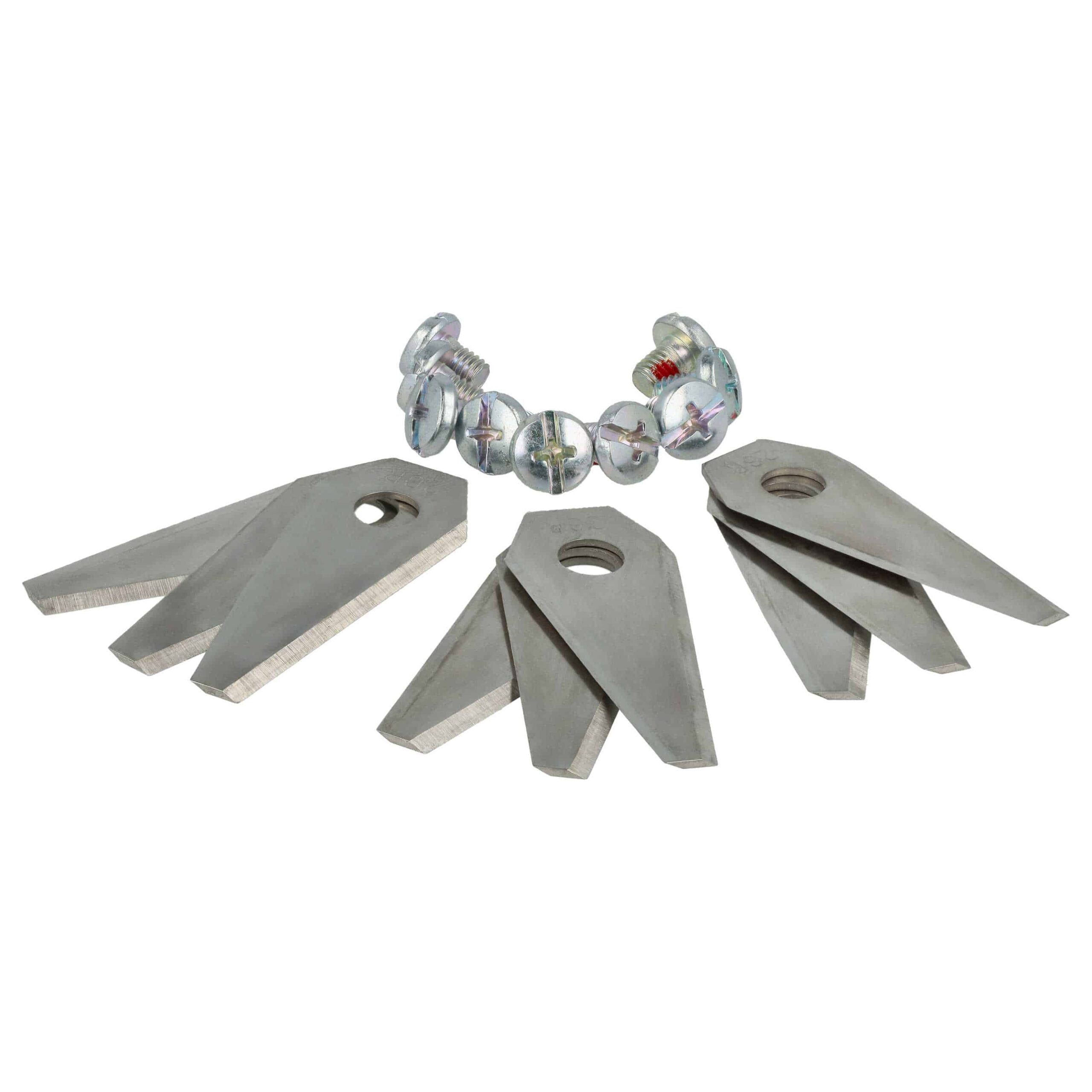 Kit 9 Lâminas de Substituição vhbw para Cortador de Relva Robô Bosch F 016 800 321 e F 016 104 255 - Aço, Prateado - Image 4