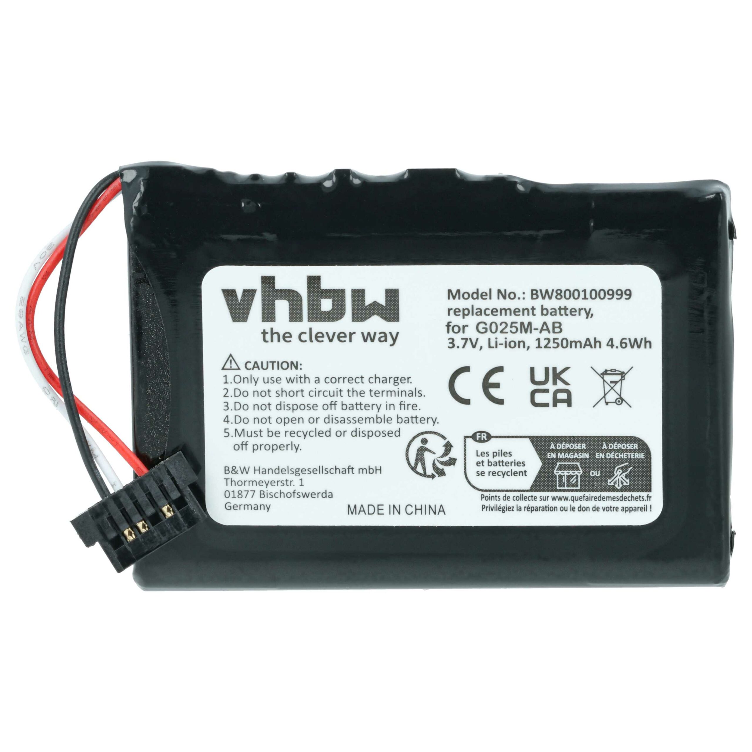 Bateria GPS vhbw 1200mAh 3.7V - Compatível Navigon, Falk, Becker, Medion e outros - Image 3