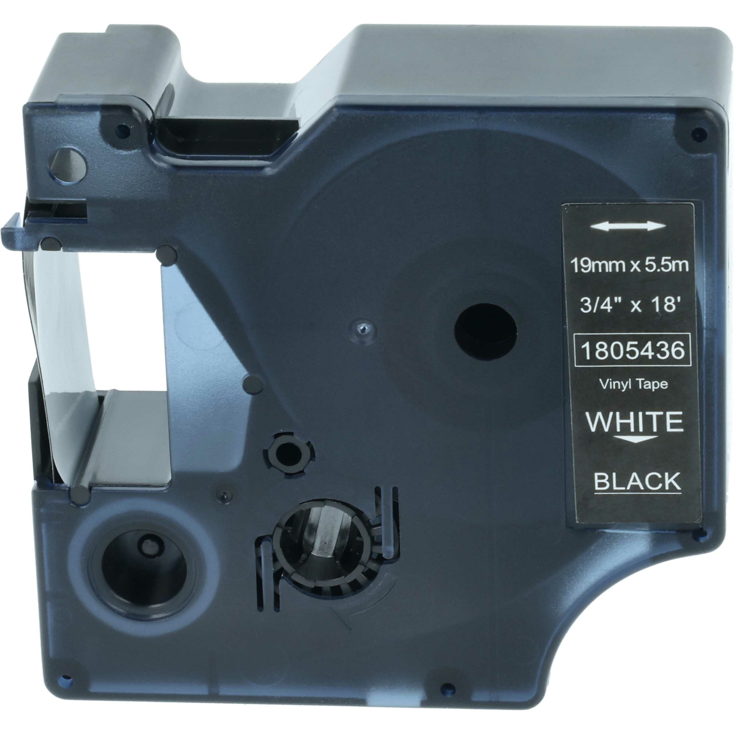 Fita de Etiquetas compatível com Dymo 1805436 - 19 mm Branco sobre Preto, Vinil - Image 3