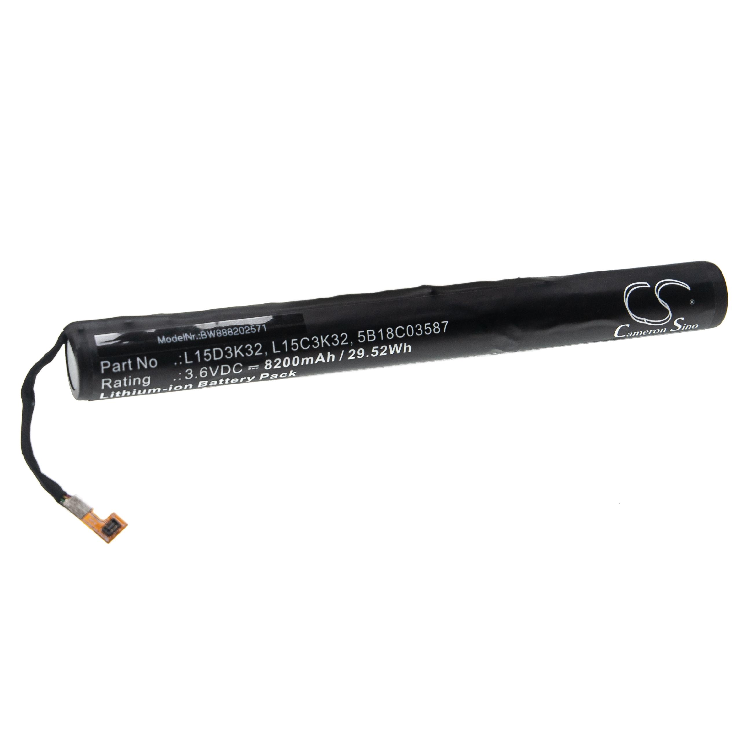 Bateria vhbw para Tablet Lenovo 5B18C03587, L15C3K32, L15D3K32 - 8200 mAh 3.6 V Li-Ion