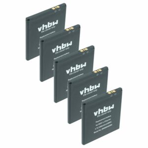5x Bateria vhbw IS057 para Scanner Angelcare Barcode POS - 1800 mAh 3.7 V