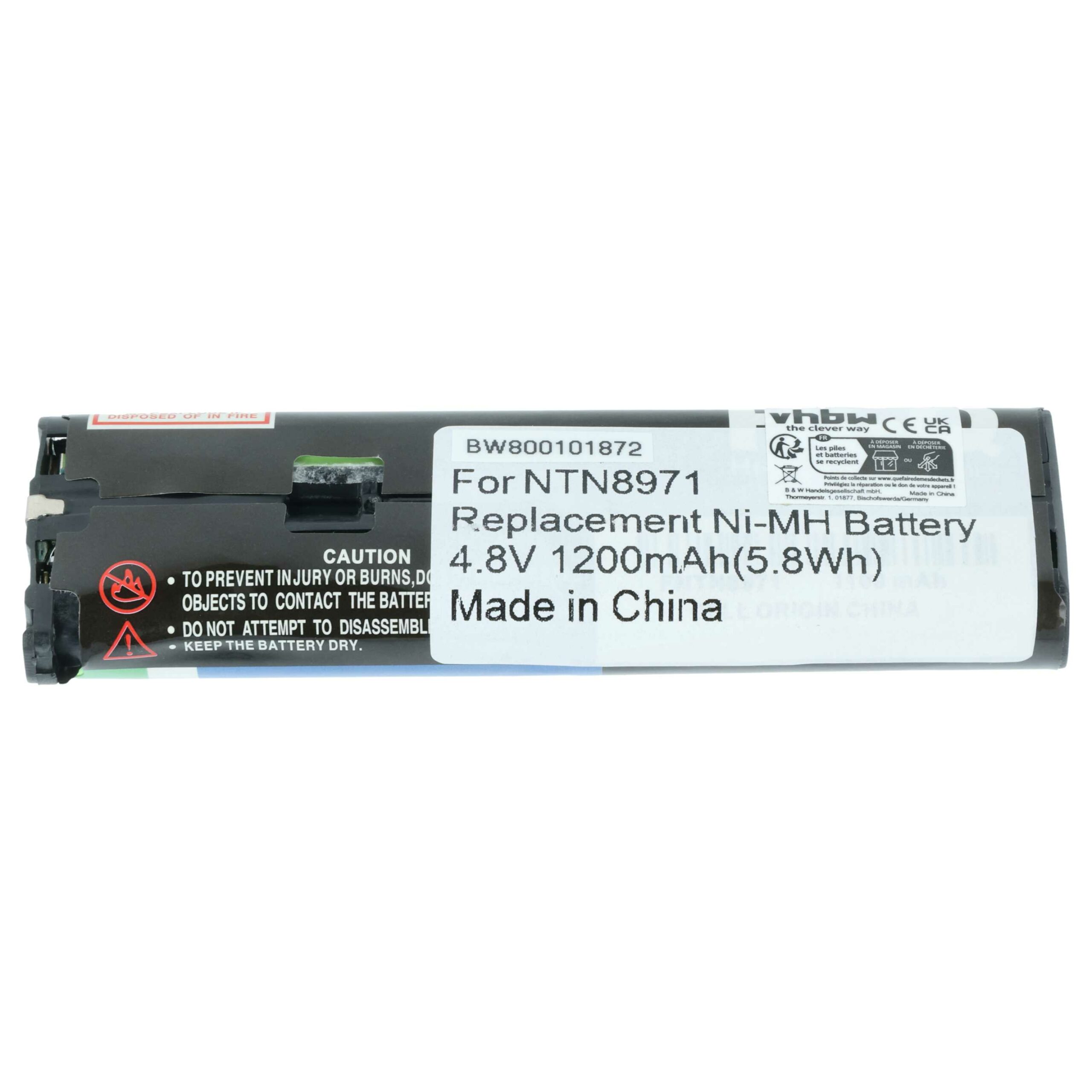 2x Bateria para Rádio Motorola NNTN4190, NTN8657, NTN8970A, NNTN4190A, NNTN4190AR - 1200 mAh 4.8 V NiMH - Image 3