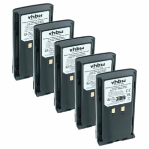 Bateria vhbw 5x para Rádios Kenwood KNB-52N, KNB-22N, KNB-21N, KNB-17N, KNB-17A, KNB-16A - 1800 mAh 7.2 V NiMH