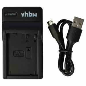 Carregador de Bateria USB-C + Cabo USB-C vhbw para Câmaras Leica, Panasonic, Sigma - 0,5 A
