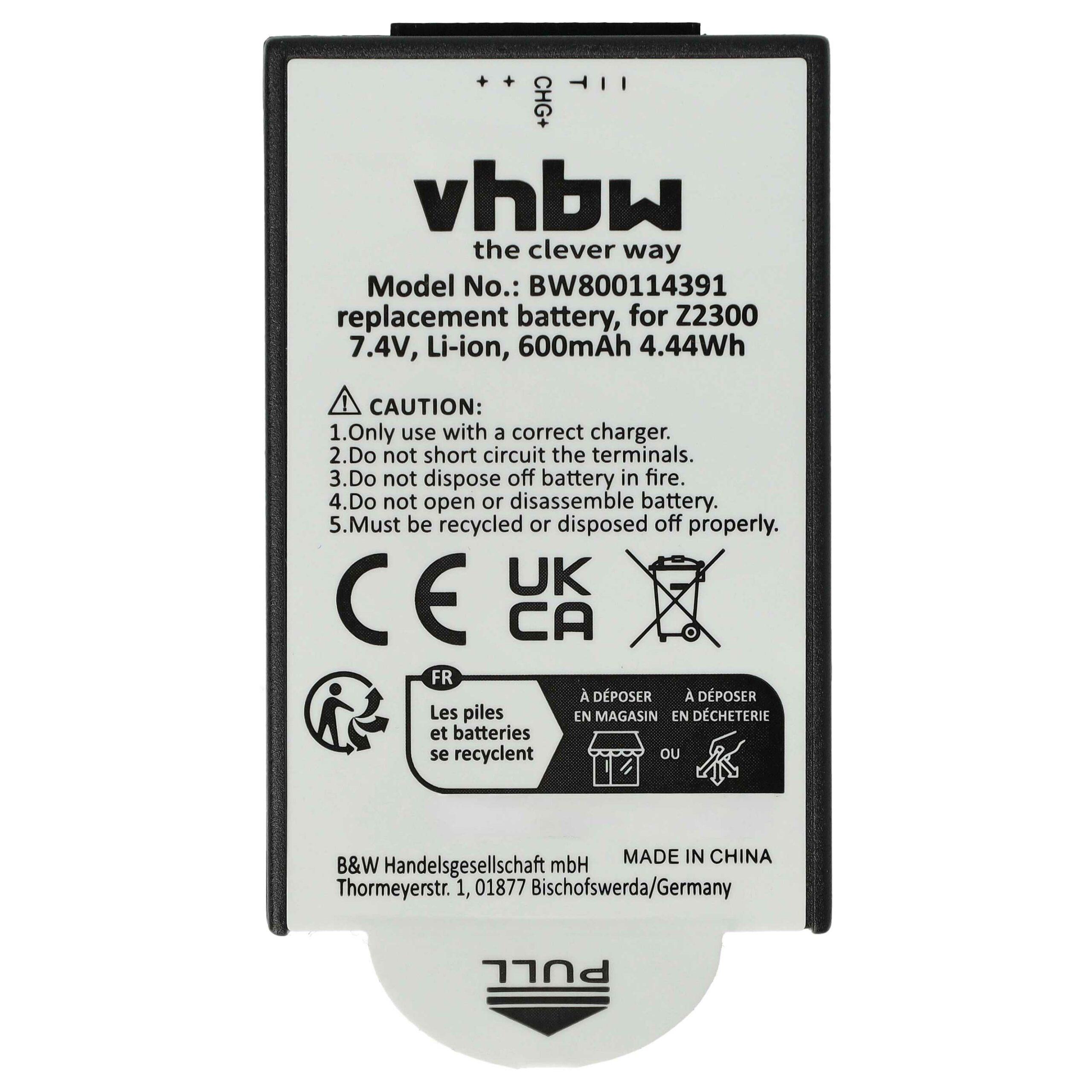 2x Bateria vhbw para Polaroid Z2300, Z230E - 600mAh, 7.4V, Li-Ion - Image 3