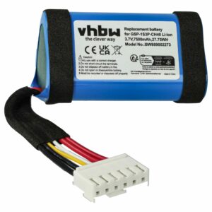 Bateria vhbw para JBL Charge 5 e Charge Essential 2 - Li-Ion 7500 mAh (GSP-1S3P-CH40, GSP-1S3P-CH4A, 1AA011NA)