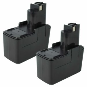 2x Bateria compatível Bosch 2 607 335 037, 2 607 335 035 - 2000 mAh, 9.6 V, NiMH