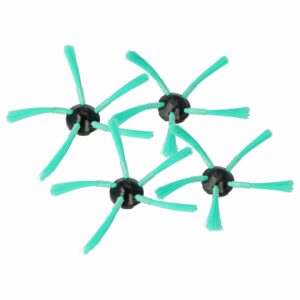 4 Escovas Laterais para Vorwerk Kobold VR-300, VR-7 - 5 Braços, Preto e Verde