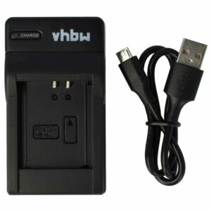Carregador USB-C + Cabo USB-C vhbw para Câmaras Canon - Substitui CB-2LDE