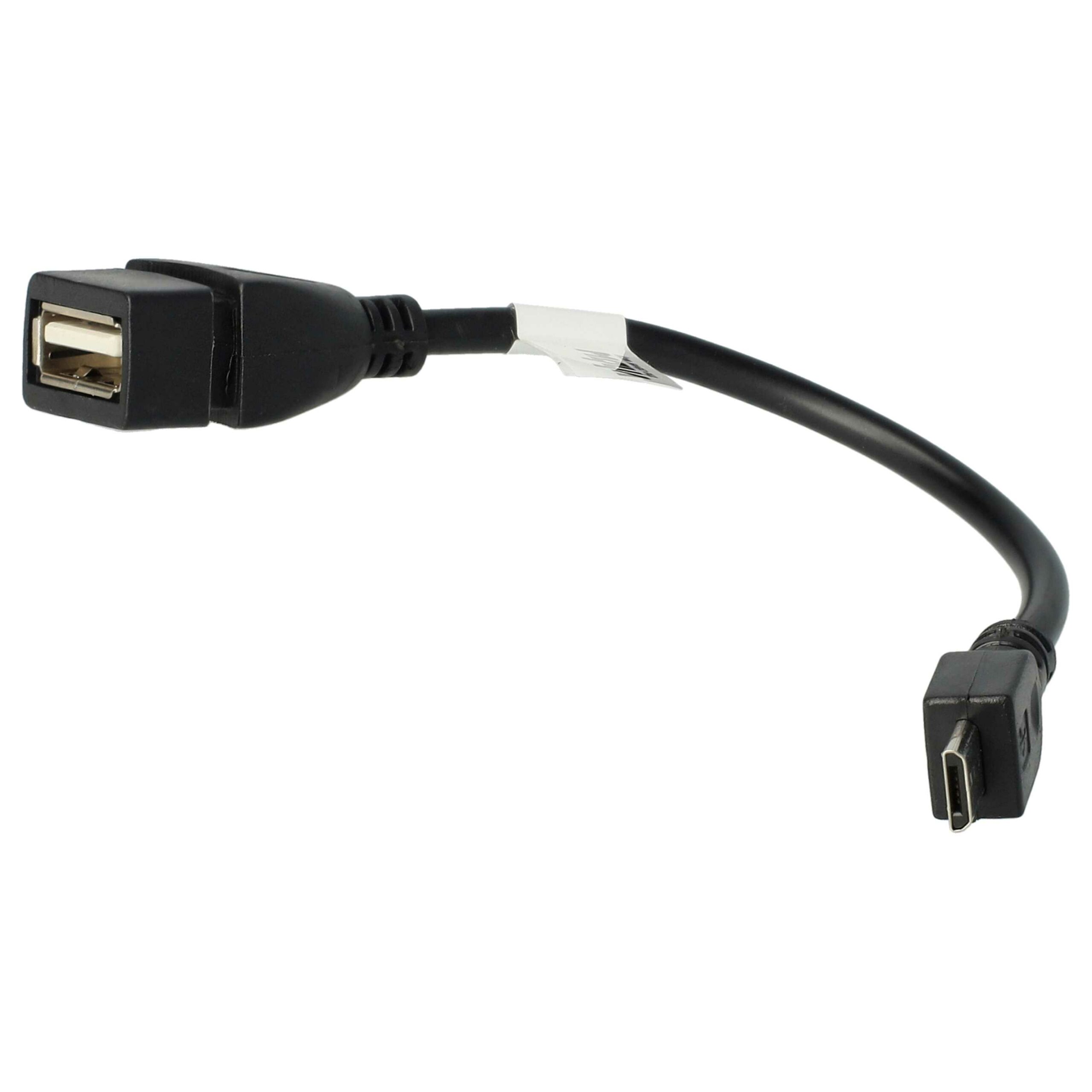 Adaptador OTG vhbw Micro-USB para USB (Fêmea) - Compatível com Nokia CA-157 e Sony-Ericsson