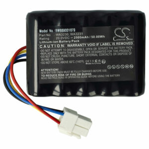 Bateria vhbw 20V 2500 mAh Li-Ion para Worx Landroid, WR105SI e Lux-Tools