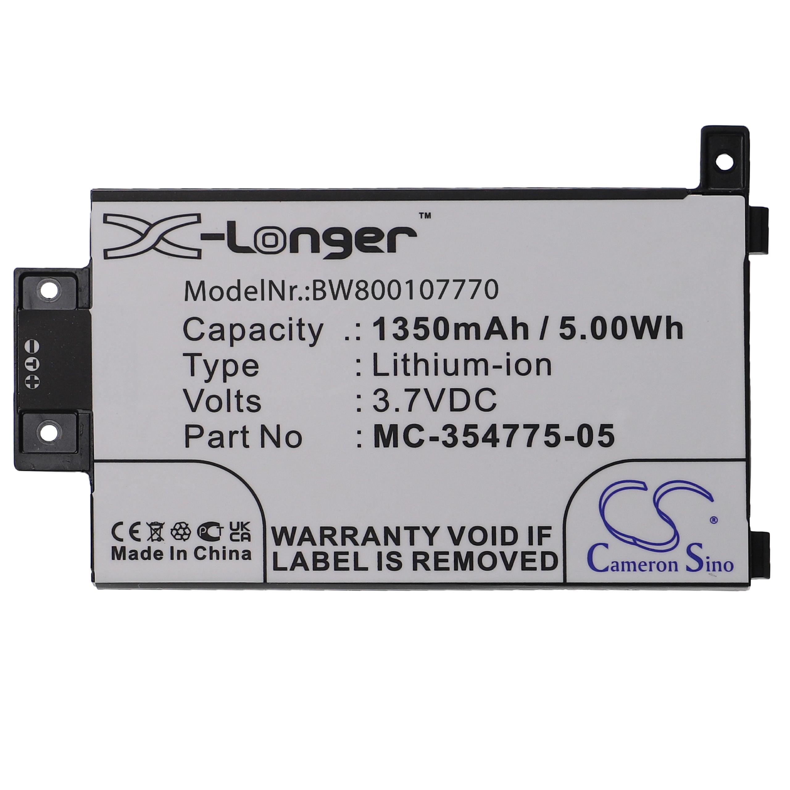 Bateria vhbw para Amazon Kindle - 1350 mAh 3.7 V Li-Ion (S13-R1-D, MC-354775-05)