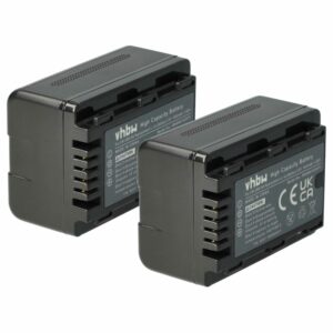 Bateria vhbw 2x para Panasonic VW-VBK180, VW-VBK360 - 1600 mAh 3.6 V Li-Ion