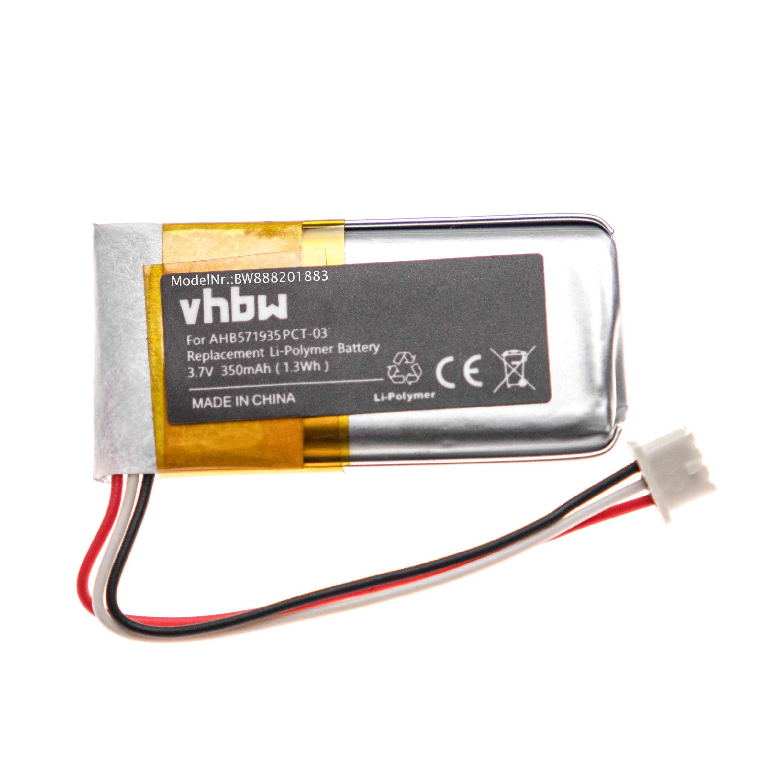 Bateria vhbw compatível com Sennheiser AHB571935PCT-03, BAP 800 - 350 mAh 3.7 V Li-polymer