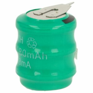 Bateria de Célula Tipo 3/V80H 2 Pinos 80 mAh 3.6V NiMH vhbw - para Modelos Solares e Iluminação