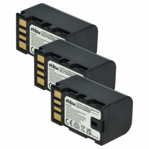 Bateria vhbw 3x para Câmara de Vídeo JVC BN-VF823, BN-VF815, BN-VF808 - 1400 mAh 7.2V Li-Ion