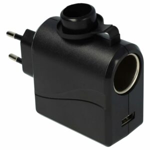 Adaptador de Tomada Veicular 12V para 220V - Carregador com Porta USB 3000 mA vhbw