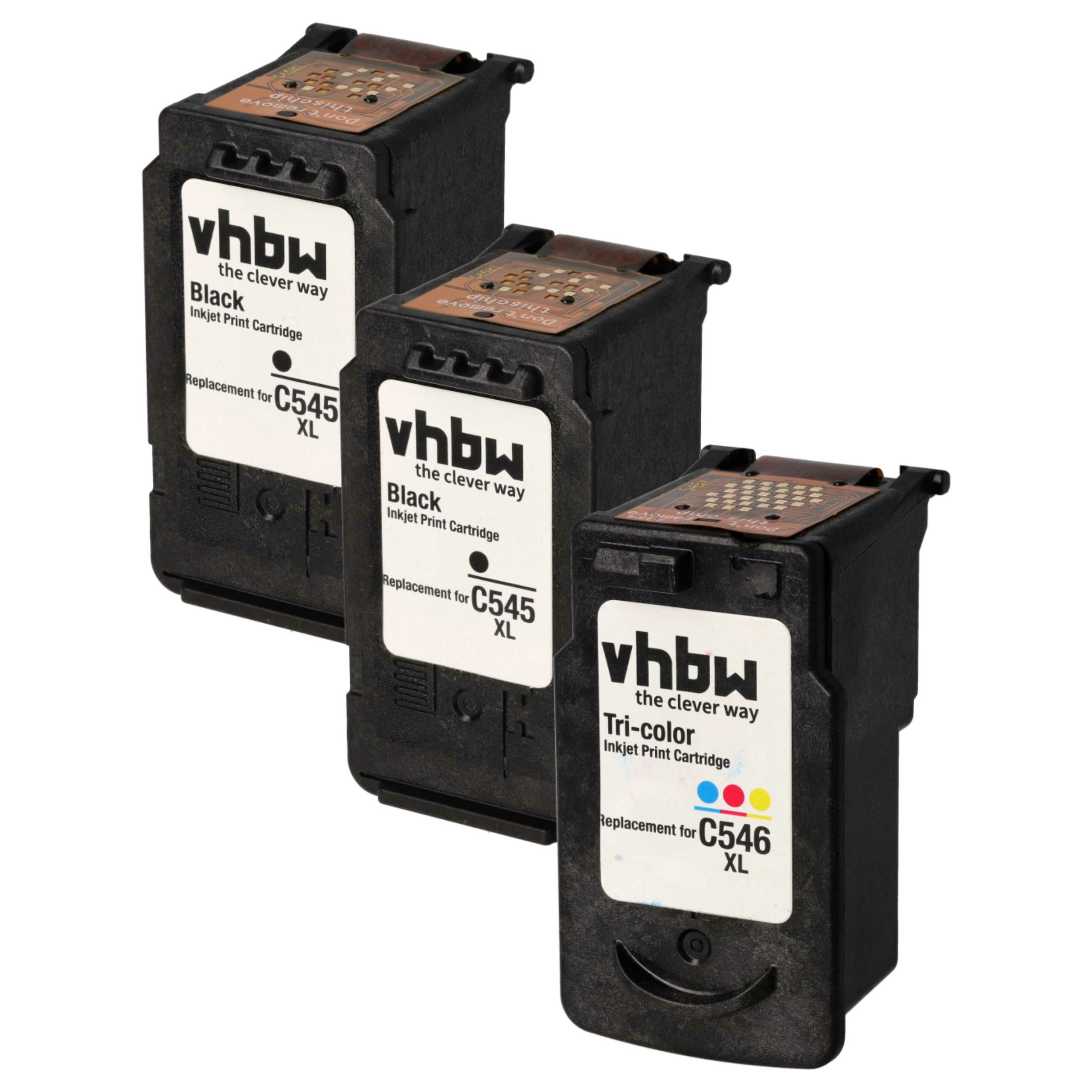 Pack 3 Cartuchos de Tinta vhbw para Canon PG-545XL, PG-545, CL-546, CL-546XL - Impressora IP2820