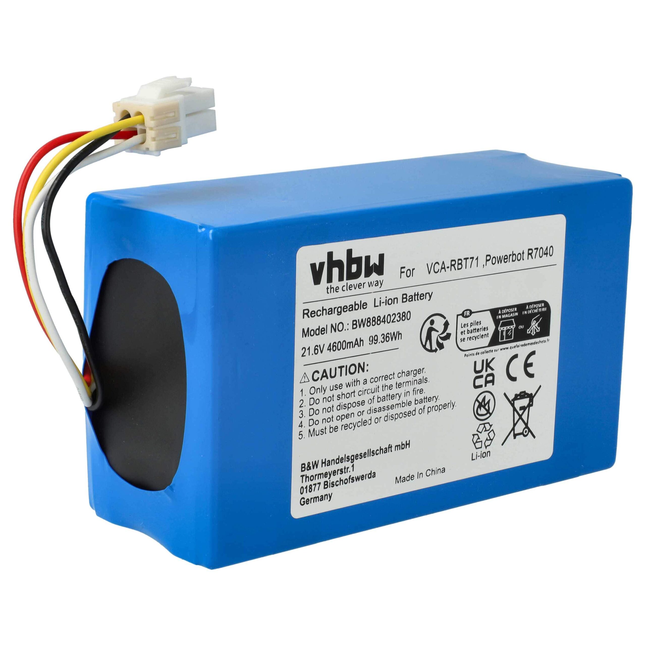 Bateria vhbw para Samsung DJ96-00202A, DJ96-00193C, VCA-RBT71 4600mAh 21.6V Li-Ion