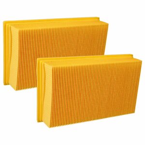 2x Filtro Plissado Plano vhbw Compatível com Bosch 607432033