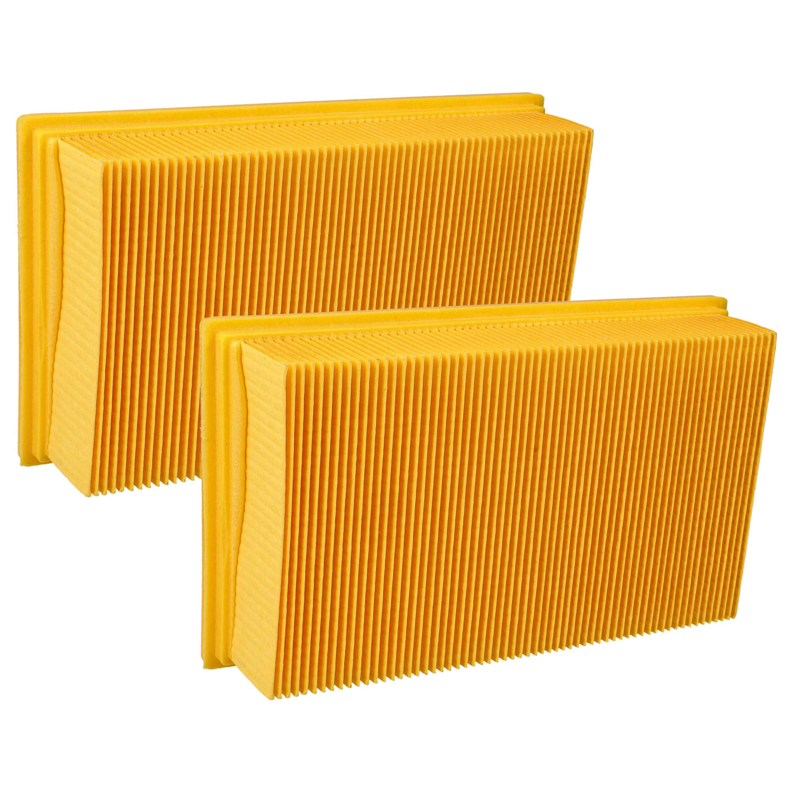2x Filtro Plissado Plano vhbw Compatível com Bosch 607432033
