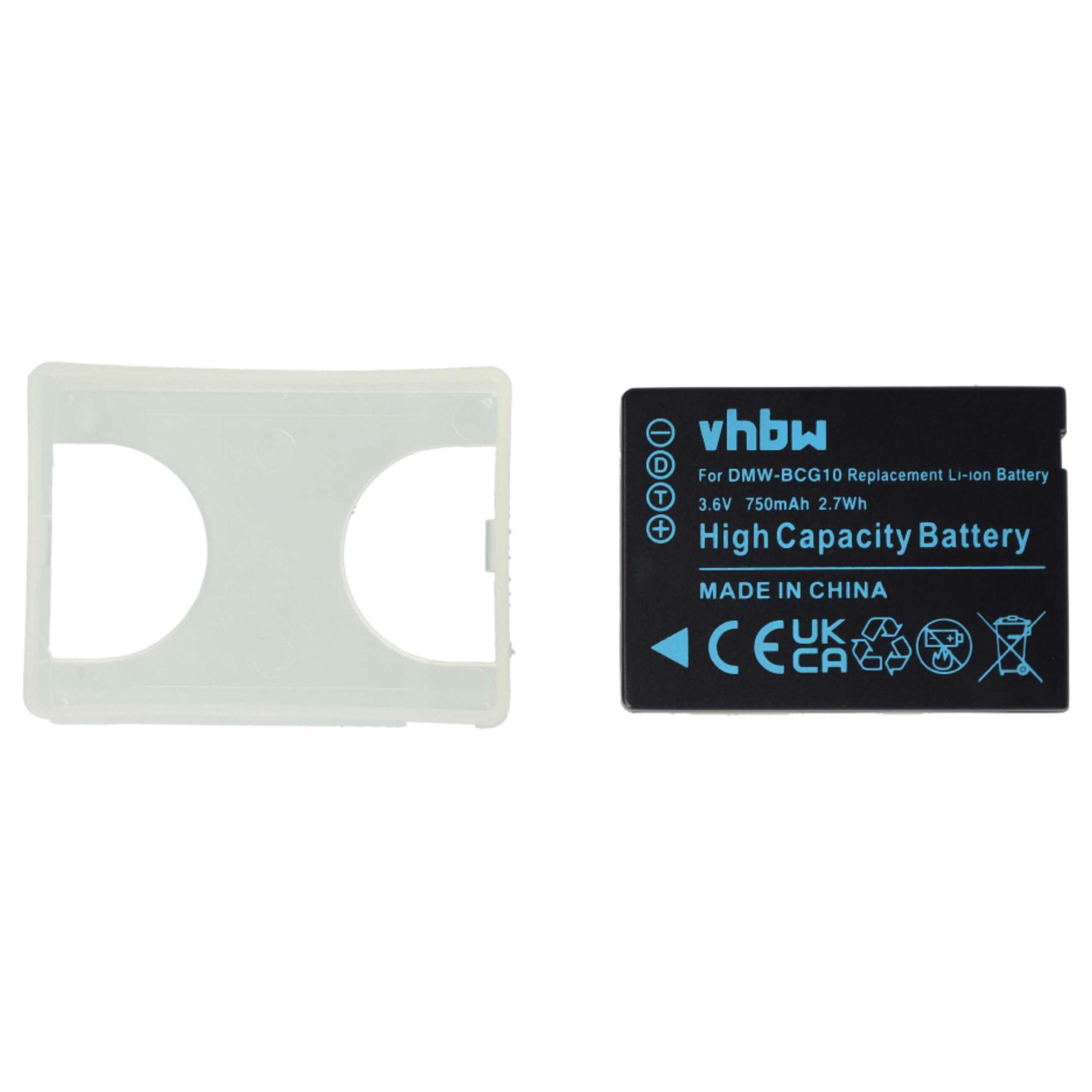 2x Bateria substitui Leica BP-DC7E, BP-DC7 - 750mAh, 3.6V, Li-Ion vhbw - Image 3