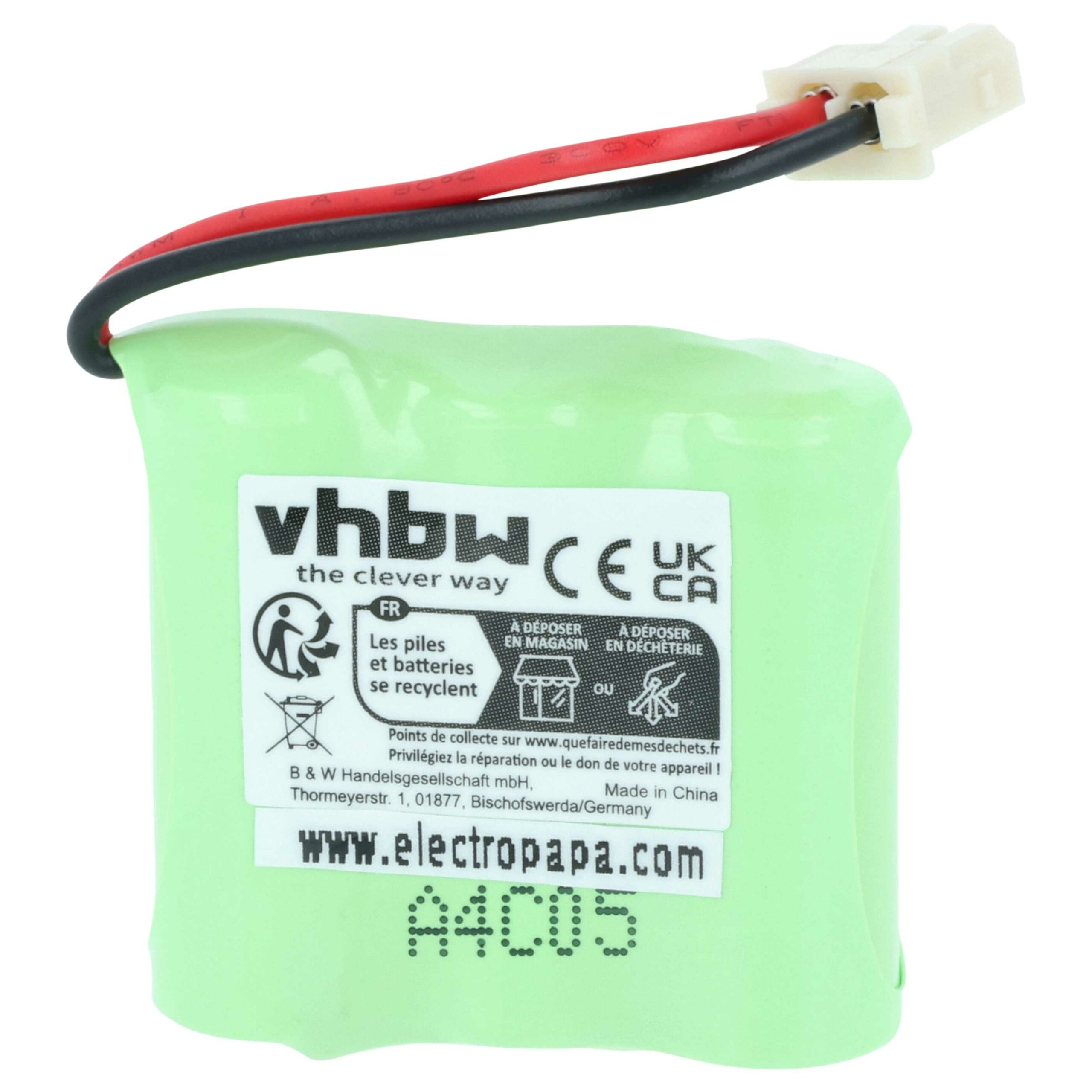 Bateria vhbw para Panasonic T301, T109 - Telefone fixo DECT 300 mAh 3.6 V NiMH - Image 4