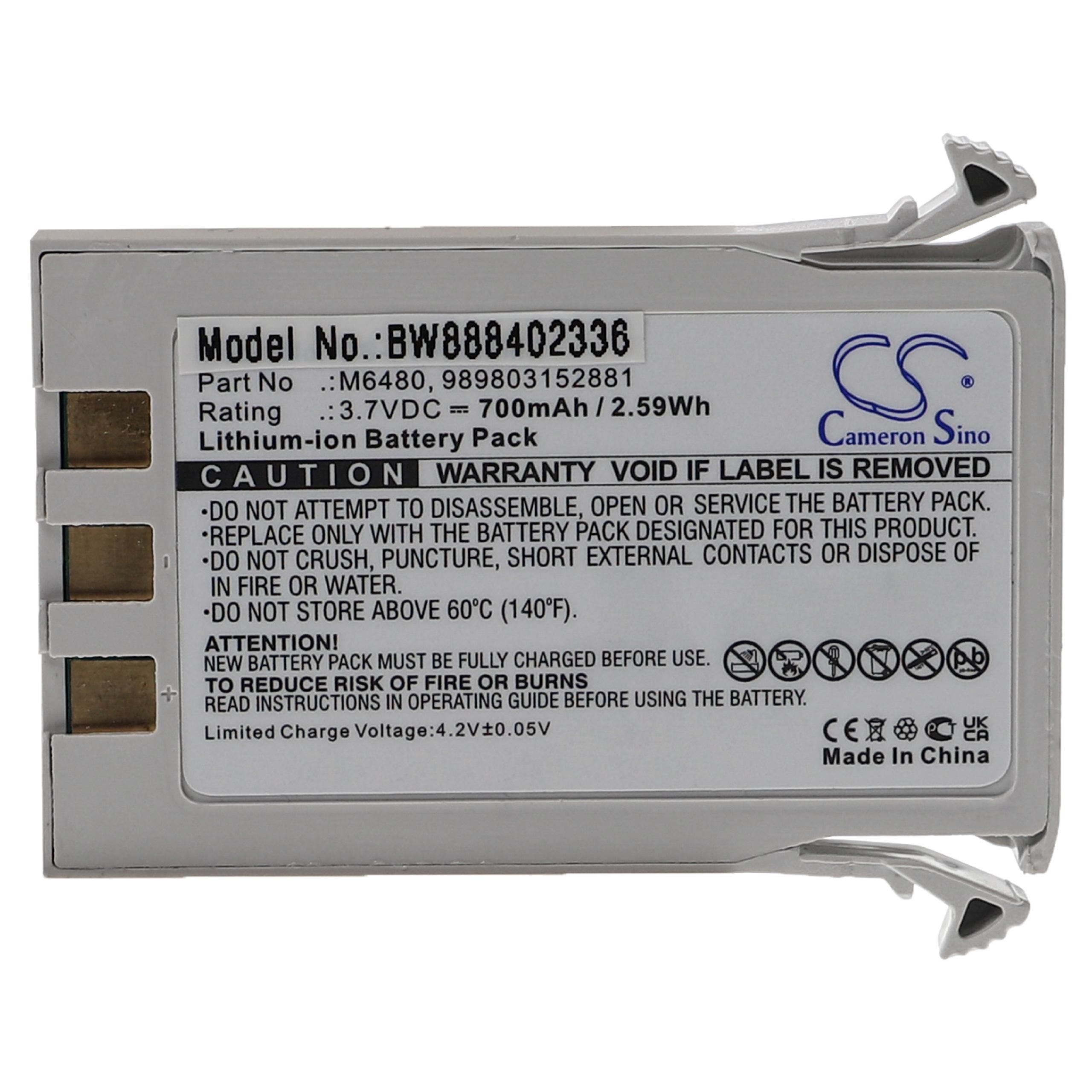 Bateria vhbw para Equipamentos Médicos Philips M6480 - 700 mAh 3.7 V Li-Ion