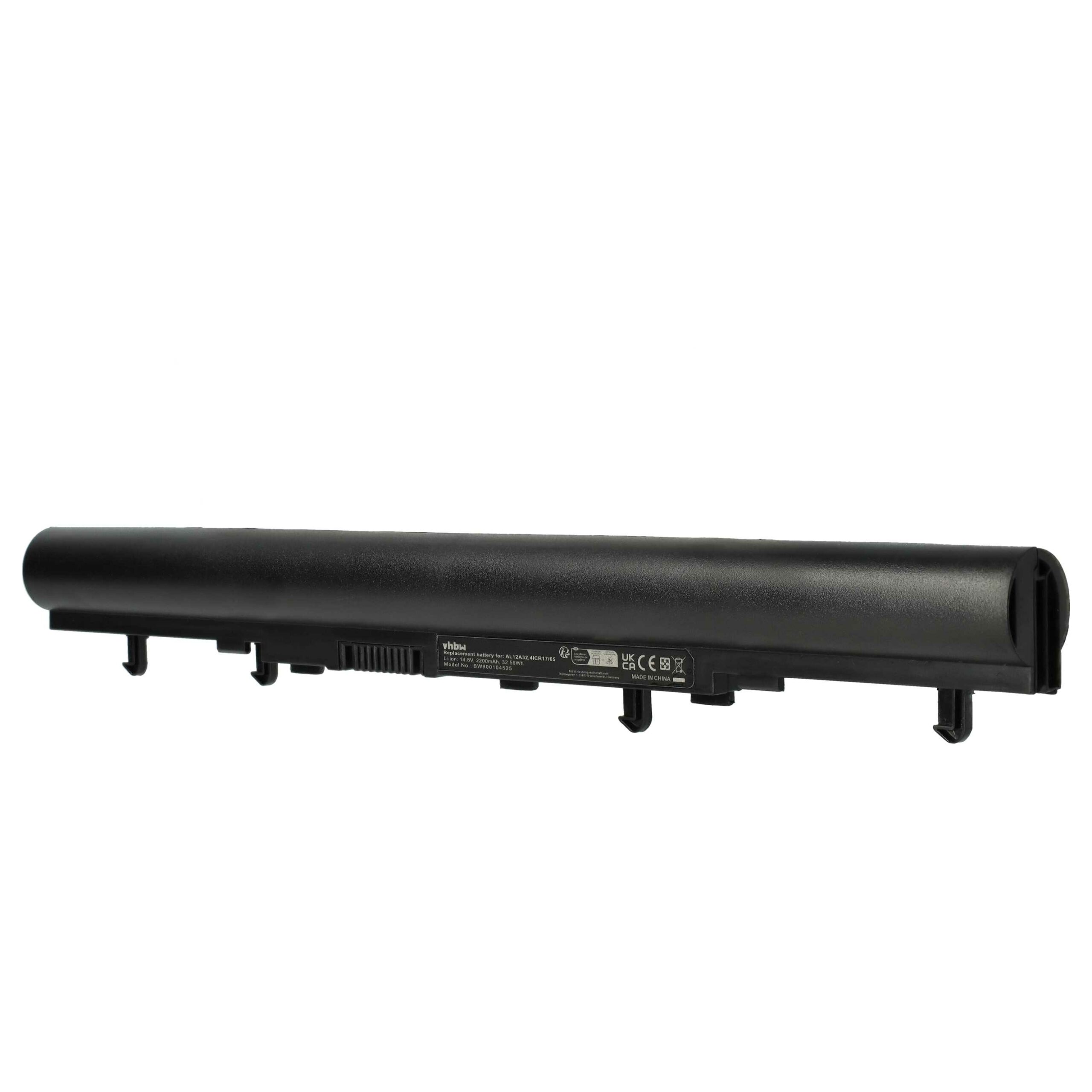 Bateria vhbw para Acer - Compatível AL12A32, AL12A42, 4ICR17/65, AK.004BT.097 - 2200 mAh 14.4V Li-Ion