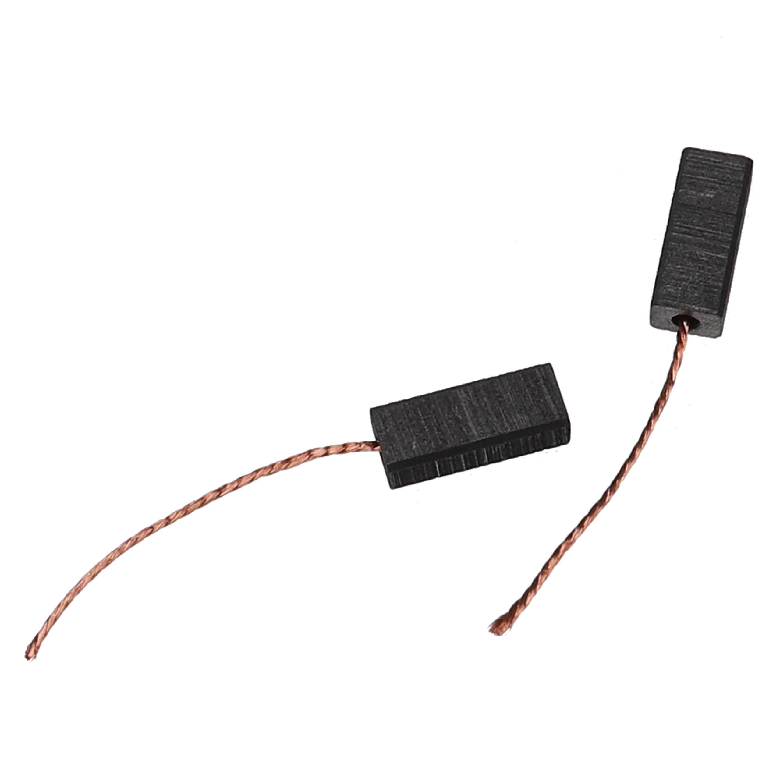 2x Escovas de Carvão vhbw para Ferramentas Elétricas HC-TEILE - 6.4 x 4.6 x 14.5 mm