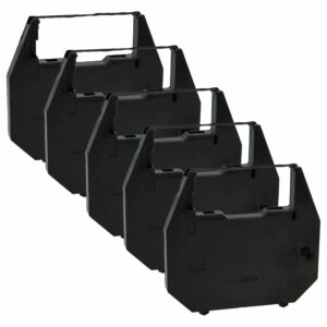 5x Fita de Tinta Compatível 186c1 para Máquina de Escrever Hanseatic - Preta