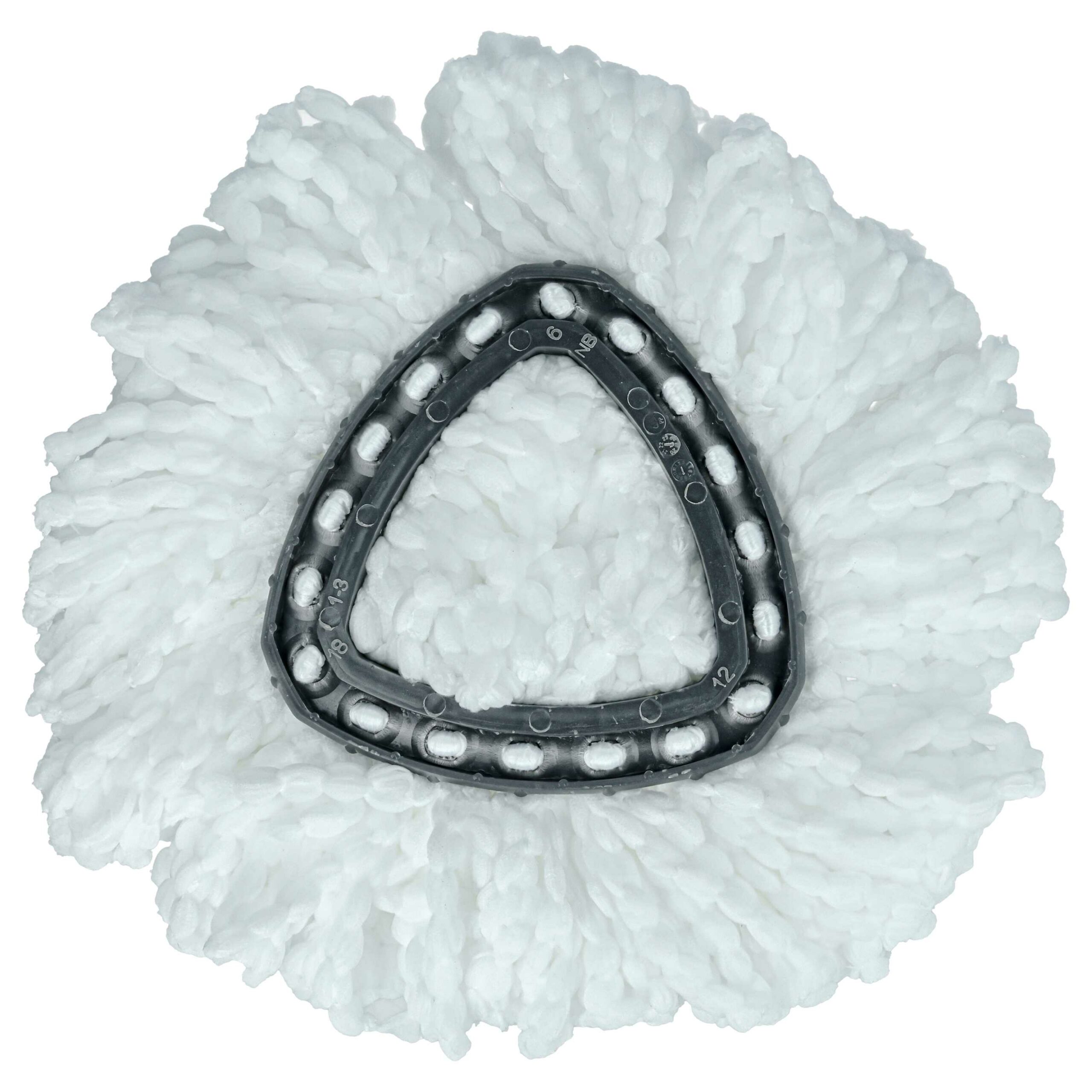 Conjunto de 4 Cabeças de Esfregona Microfibra vhbw Compatível com Vileda 152623 - Preto e Branco - Image 4