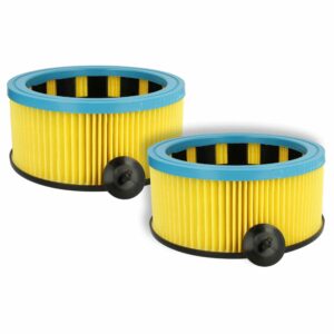 2x Filtro de Cartucho para Aspiradores Metabo 631753000 e Hitachi, Preto/Azul/Amarelo