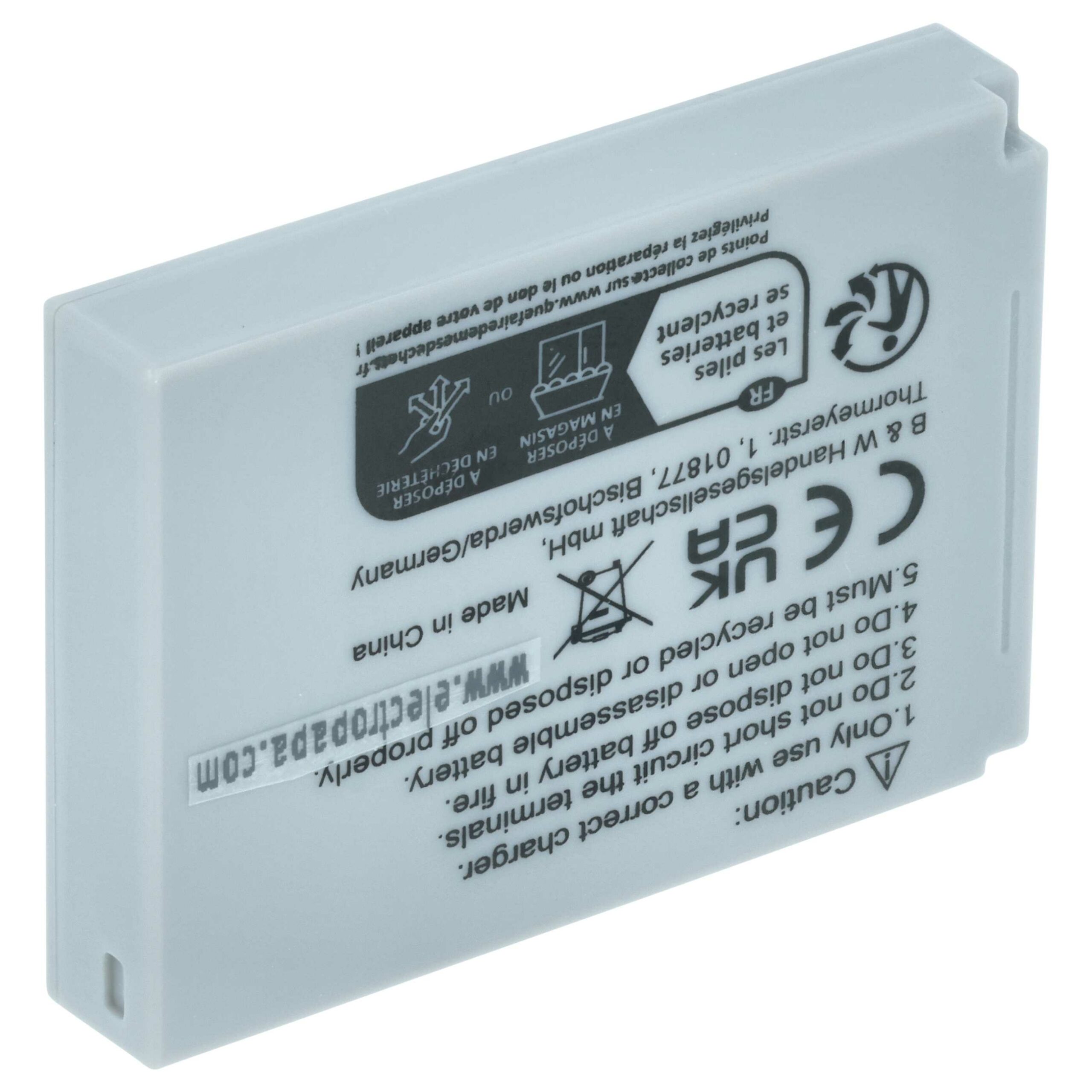 Pack com 3 Baterias vhbw NB-5L para Canon - 650mAh, 3.6V, Li-Ion - Image 2