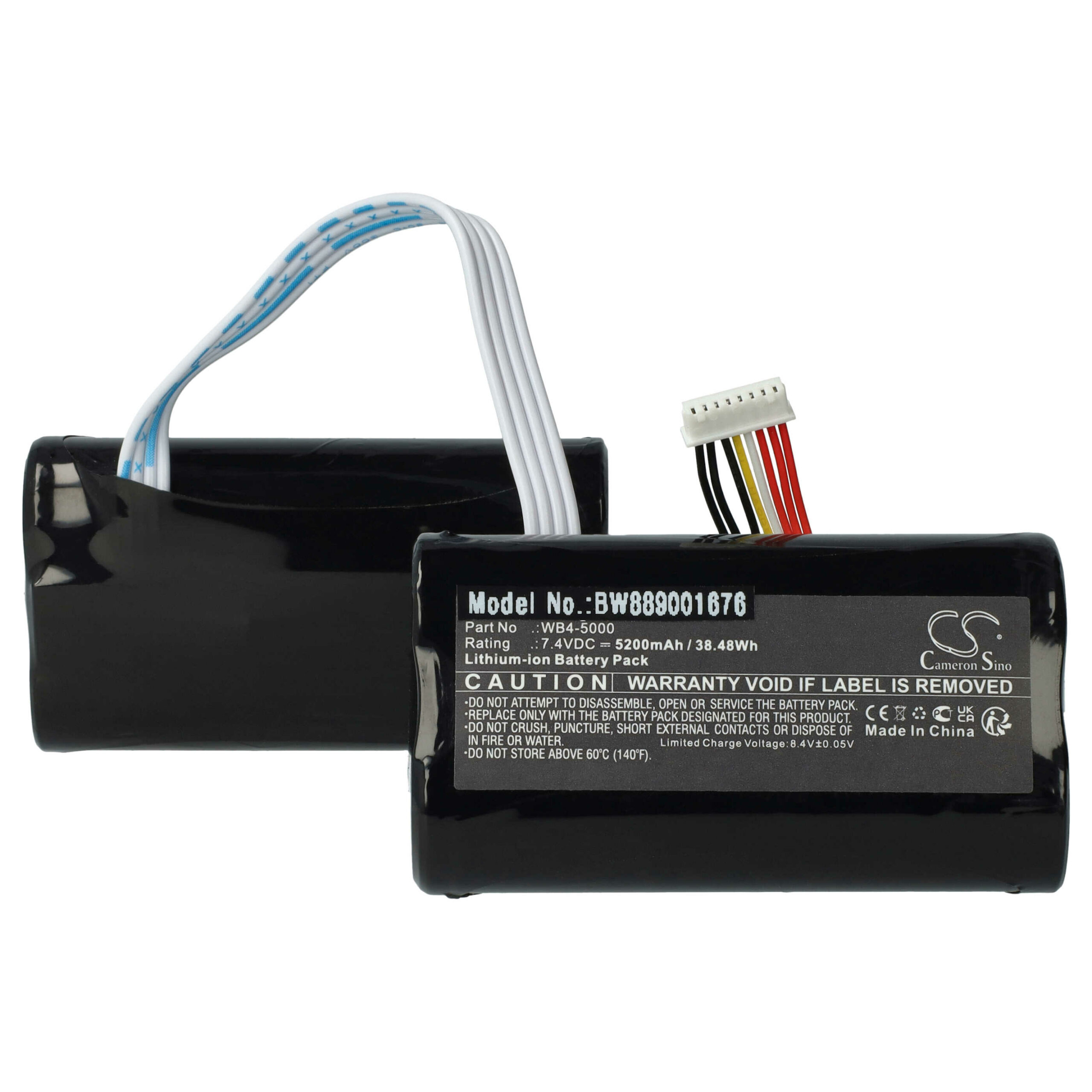 Bateria de substituição vhbw para telecomando DJI WB4-5000 5200mAh 7.4V